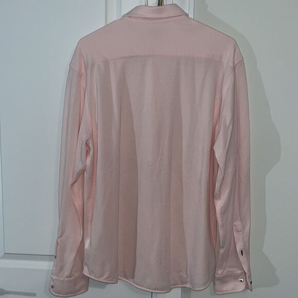 UNTUCKit Polo LS button down Pink Golf Shirt 100% Cotton Mercurey Swept Collar - Picture 5 of 5